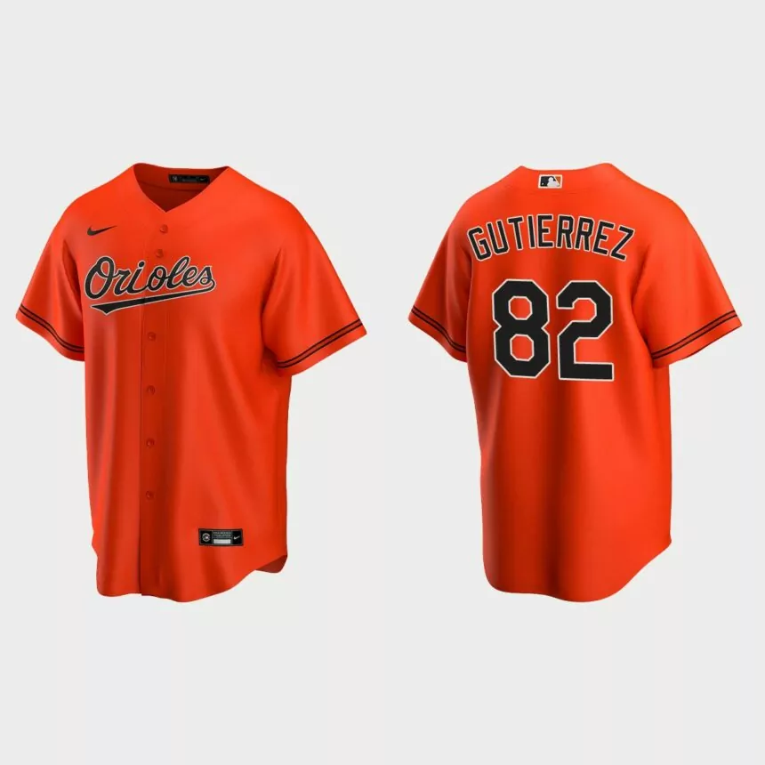 Men’s Baltimore Orioles Kelvin Gutierrez Orange Replica Alternate Jersey
