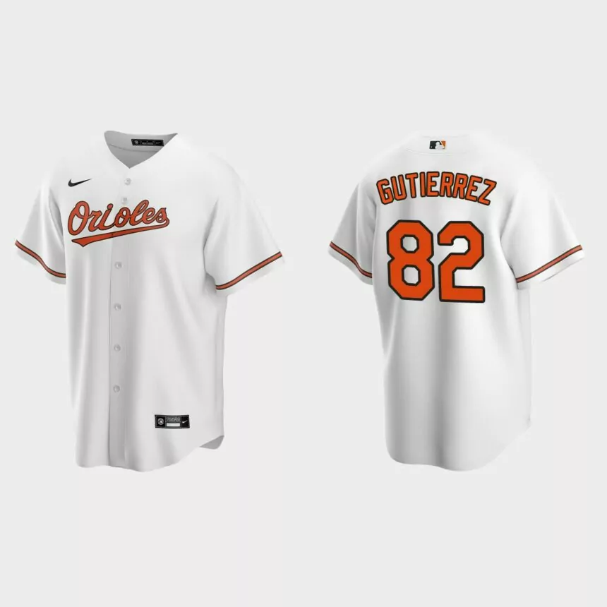 Men’s Baltimore Orioles Kelvin Gutierrez White Replica Home Jersey