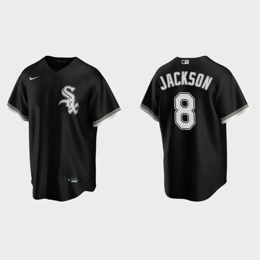 Men’s Bo Jackson Chicago White Sox Alternate Replica Jersey – Black