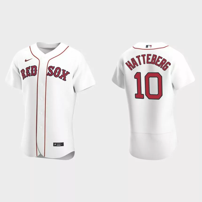 Men’s Boston Red Sox Scott Hatteberg White Authentic Retired Player Jersey