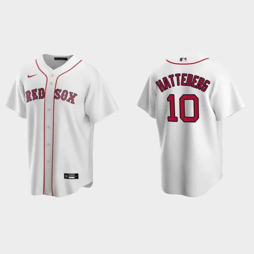Men’s Boston Red Sox Scott Hatteberg White Replica Retired Player Jersey