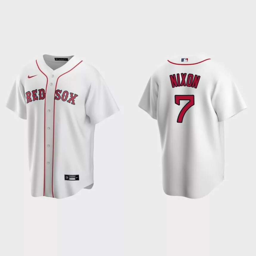 Men’s Boston Red Sox Trot Nixon White Replica Retired Player Jersey