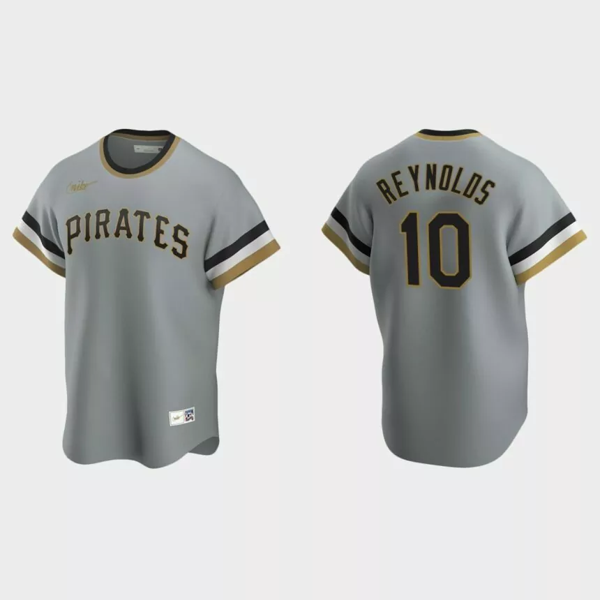 Men’s Bryan Reynolds Pittsburgh Pirates Cooperstown Collection Road Jersey – Gray