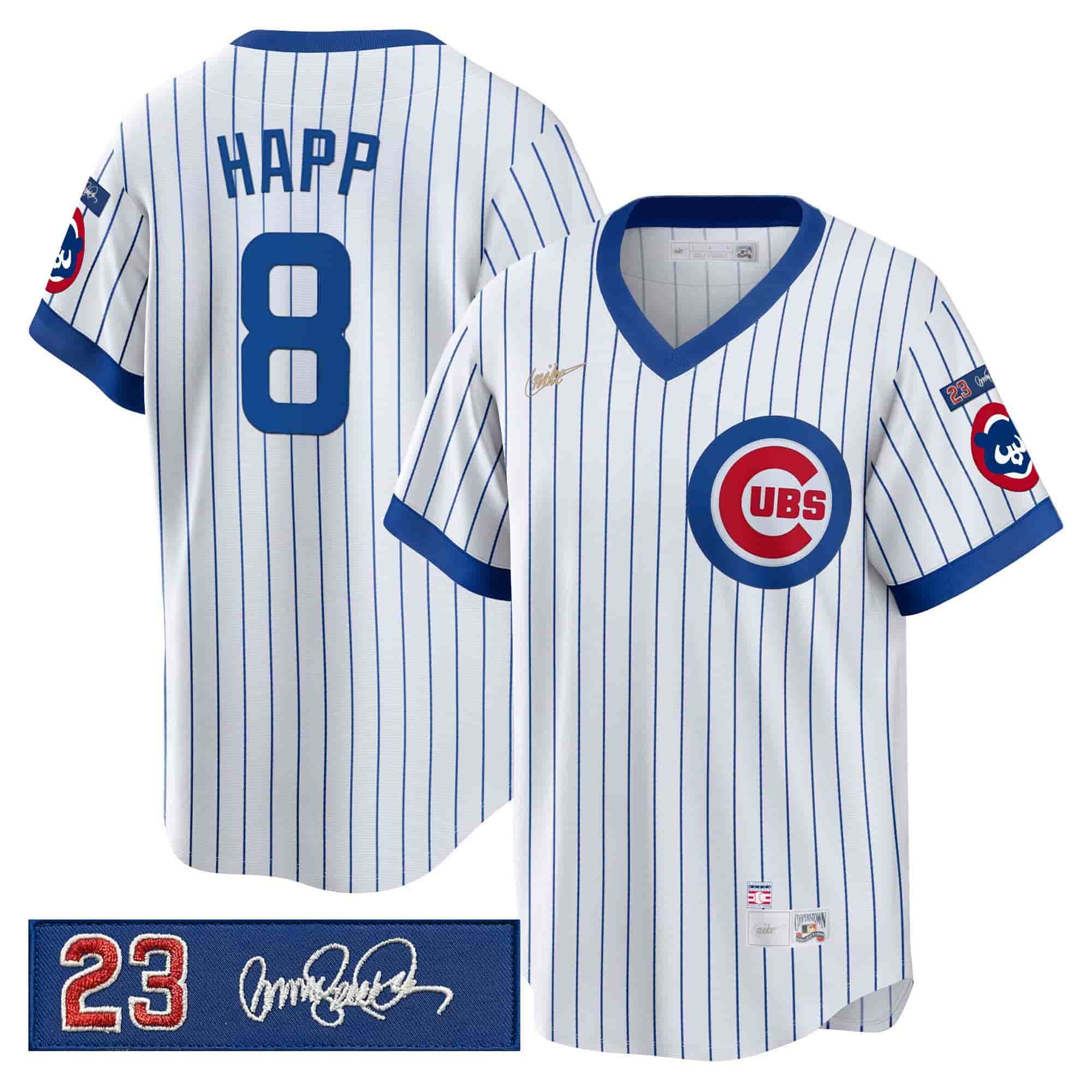 Men’s Chicago Cubs ‘Ryne Sandberg Tribute’ Vapor Premier Limited Jersey V2 – All Stitched Ian Happ