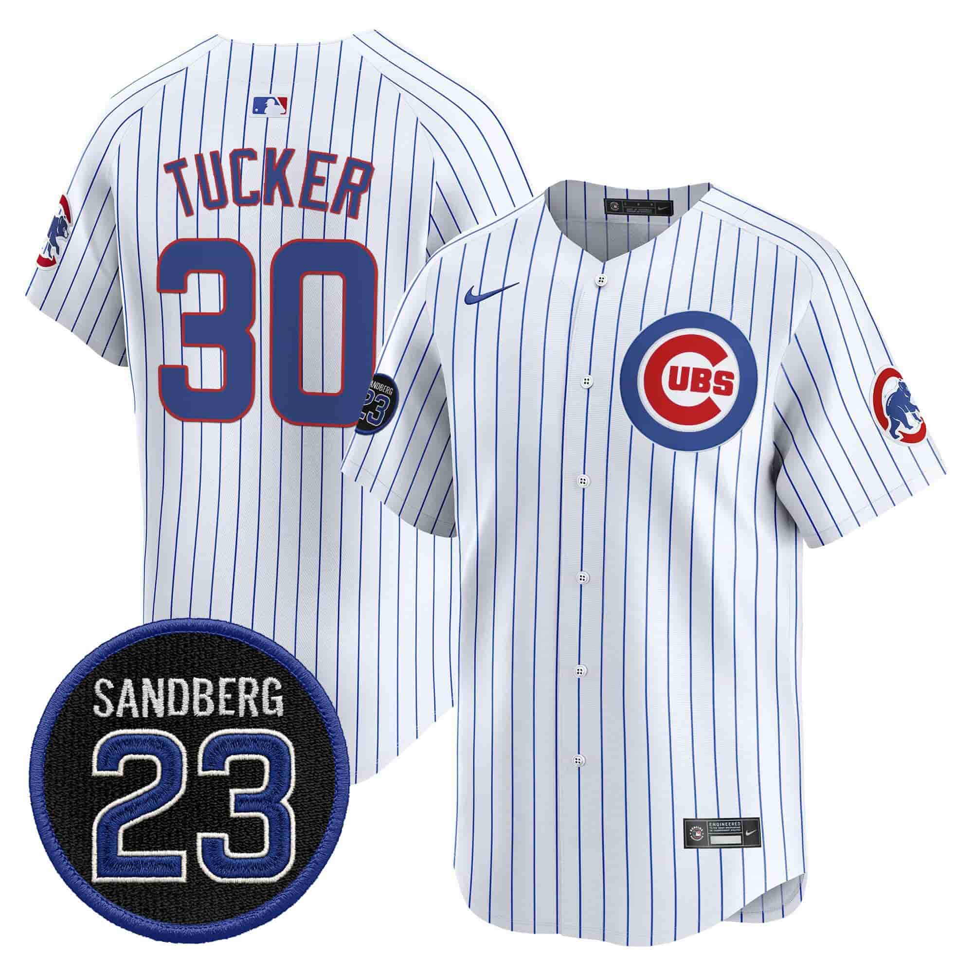 Men’s Chicago Cubs ‘Ryne Sandberg Tribute’ Vapor Premier Limited Jersey V2 – All Stitched Kyle Tucker             30