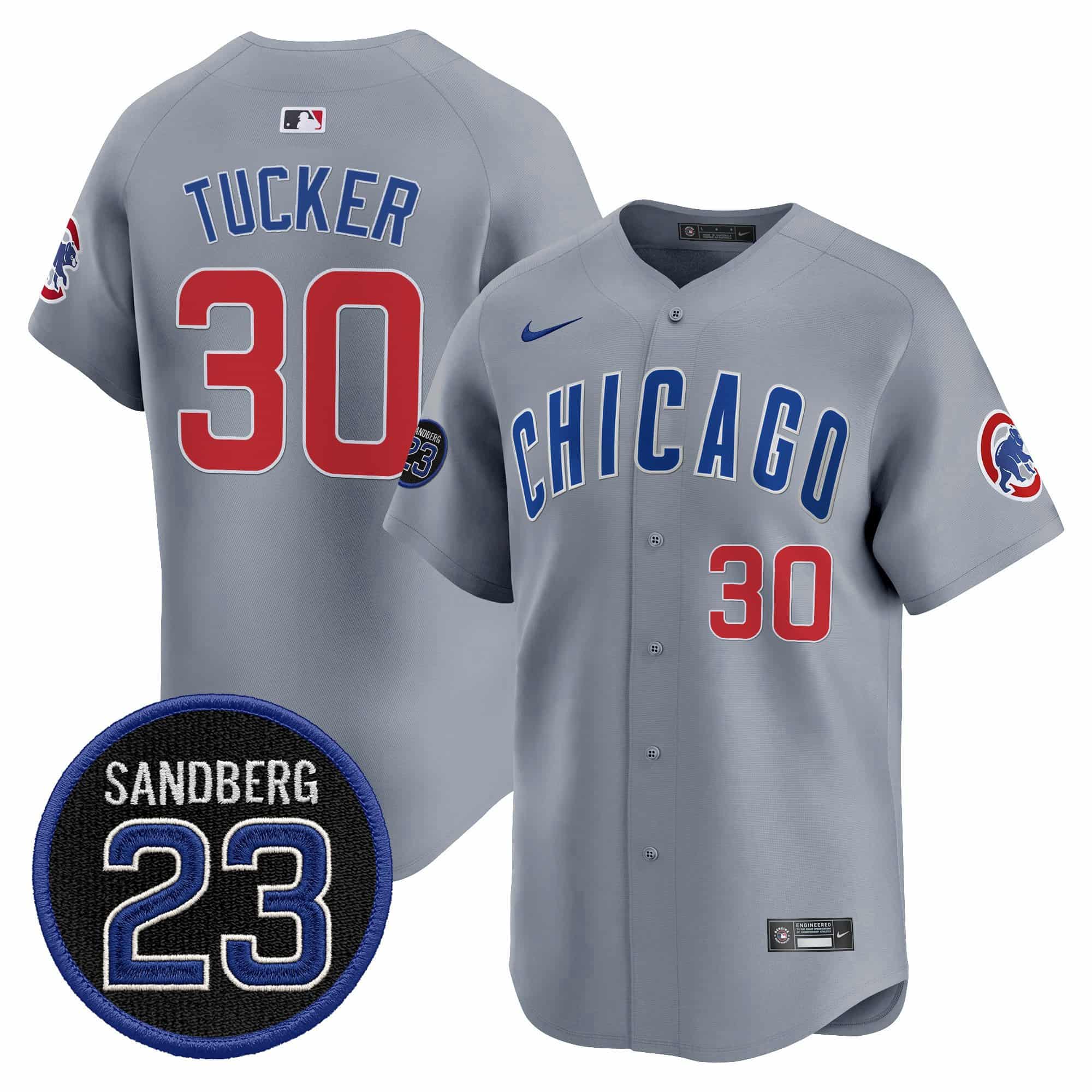 Men’s Chicago Cubs ‘Ryne Sandberg Tribute’ Vapor Premier Limited Jersey V2 – All Stitched Kyle Tucker         30