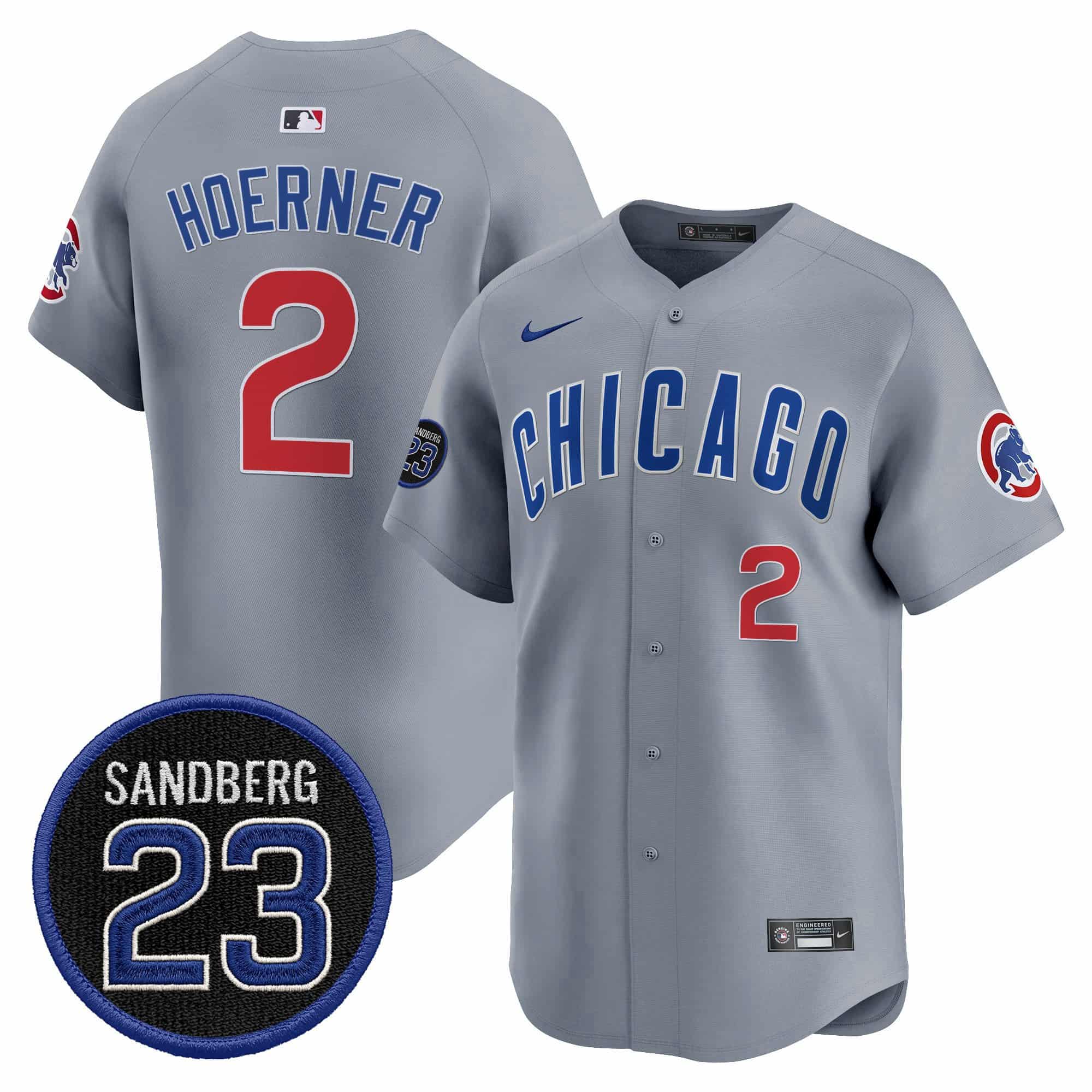 Men’s Chicago Cubs ‘Ryne Sandberg Tribute’ Vapor Premier Limited Jersey V2 – All Stitched Nico Hoerner        2
