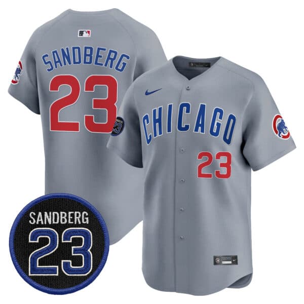 Men’s Chicago Cubs ‘Ryne Sandberg Tribute’ Vapor Premier Limited Jersey V2 – All Stitched Ryne Sandberg    23