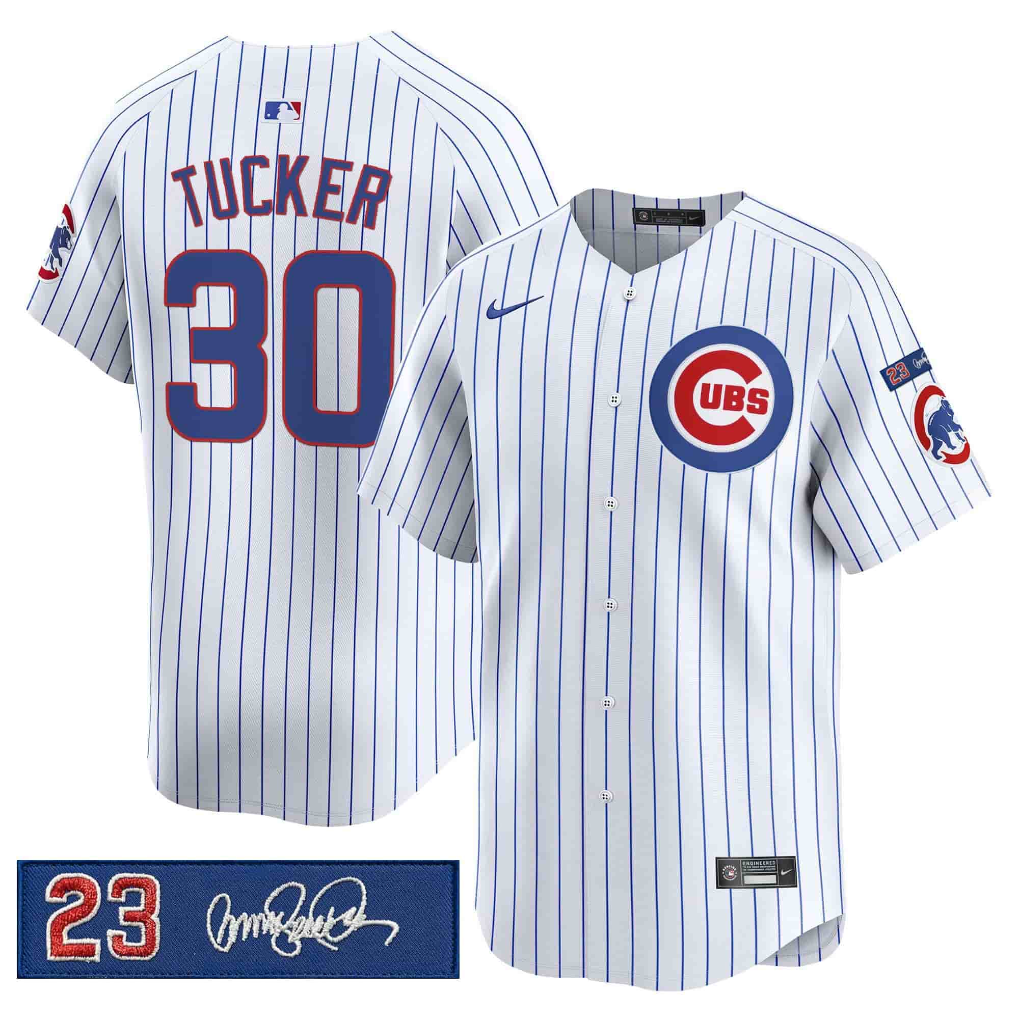 Men’s Chicago Cubs ‘Ryne Sandberg Tribute’ Vapor Premier Limited Jersey V3 – All Stitched Kyle Tucker -30