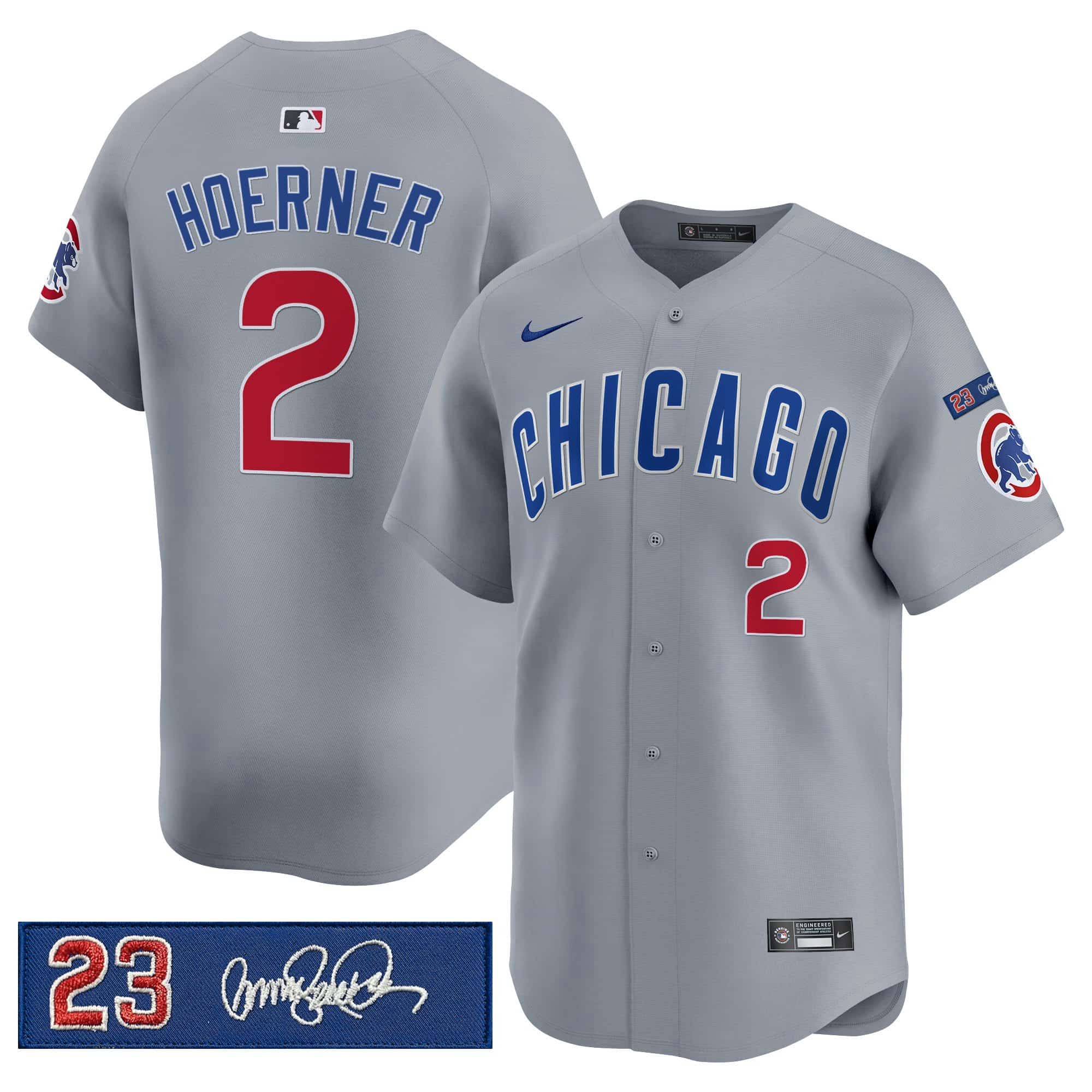 Men’s Chicago Cubs ‘Ryne Sandberg Tribute’ Vapor Premier Limited Jersey V3 – All Stitched Nico Hoerner -2