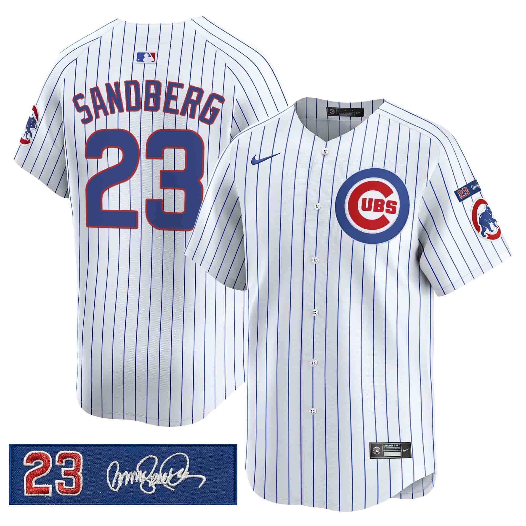 Men’s Chicago Cubs ‘Ryne Sandberg Tribute’ Vapor Premier Limited Jersey V3 – All Stitched Ryne Sandberg   -23