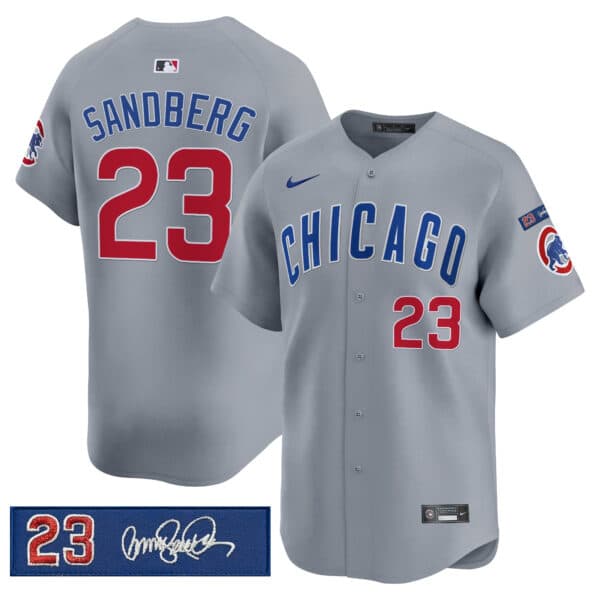 Men’s Chicago Cubs ‘Ryne Sandberg Tribute’ Vapor Premier Limited Jersey V3 – All Stitched Ryne Sandberg