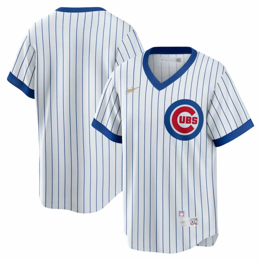 Men’s Chicago Cubs Cooperstown Collection Home Jersey – White