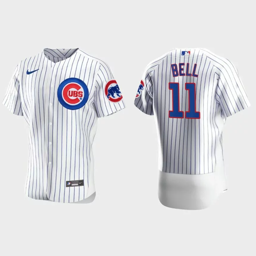Men’s Chicago Cubs George Bell White Authentic Retired Player Jersey