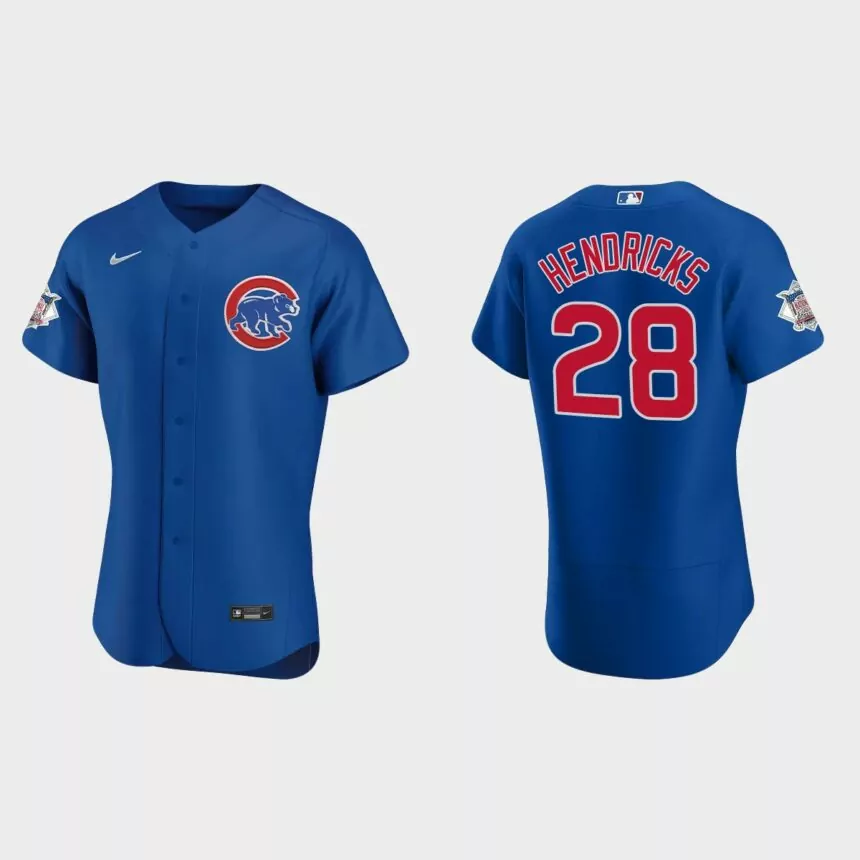 Men’s Chicago Cubs Kyle Hendricks 2020 Alternate Authentic Jersey – Royal