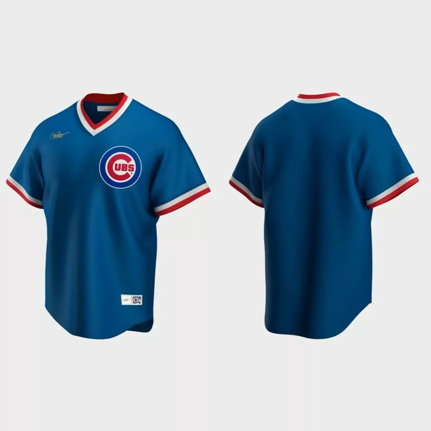 Men’s Chicago Cubs Road Cooperstown Collection Jersey – Royal