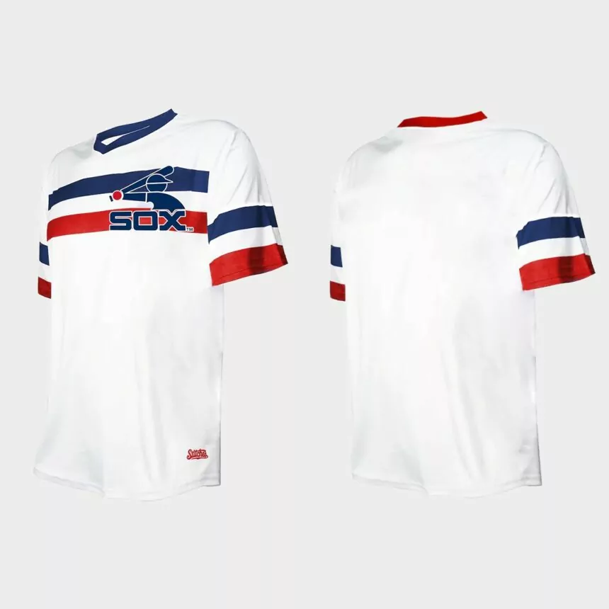 Men’s Chicago White Sox Cooperstown Collection V-Neck Jersey – White