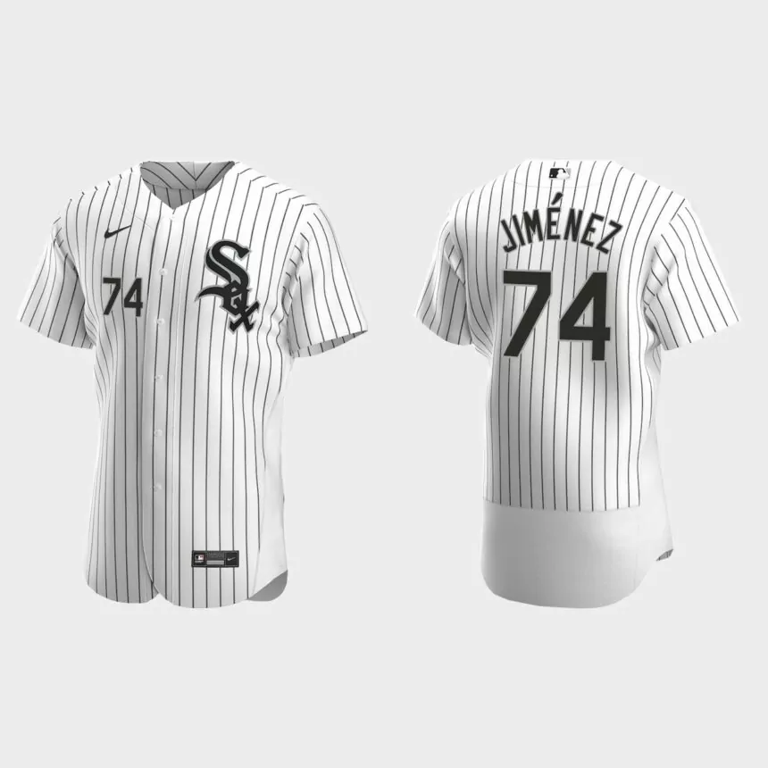 Men’s Chicago White Sox Eloy Jimenez 2020 Home Authentic Jersey – White