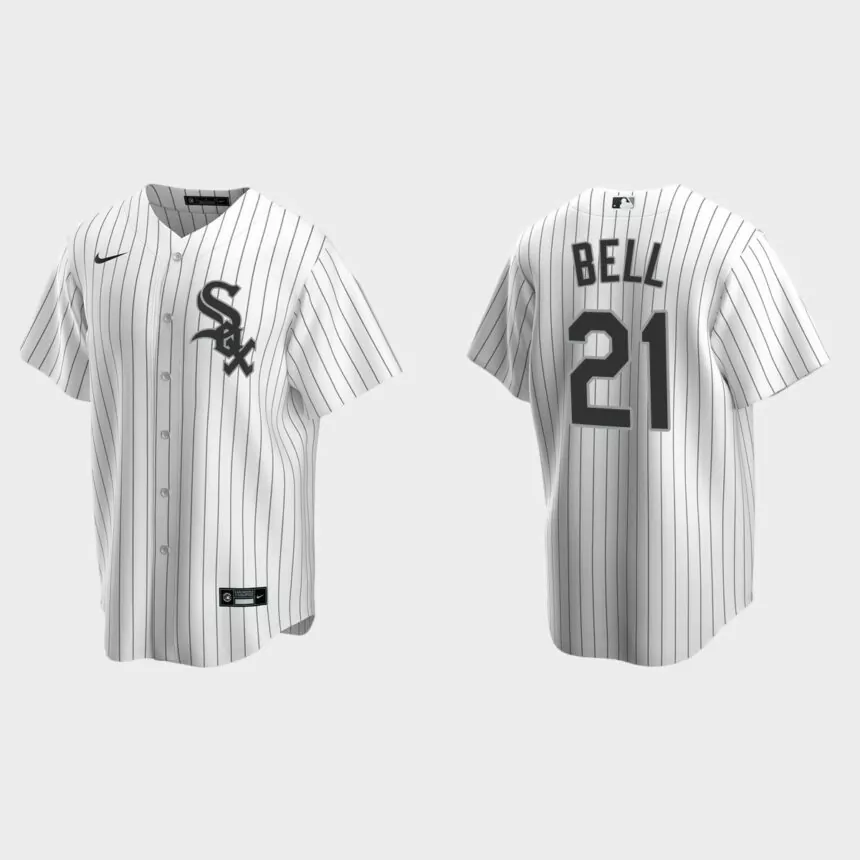 Men’s Chicago White Sox George Bell White Replica Retired Player Jersey