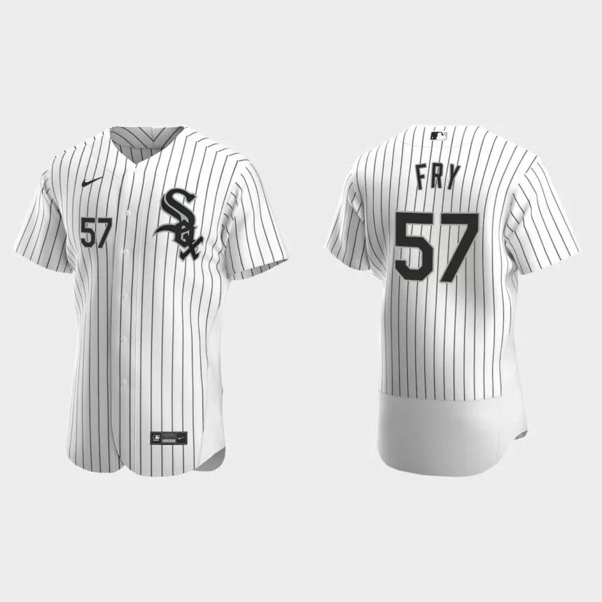 Men’s Chicago White Sox Jace Fry 2020 Home Authentic Jersey – White