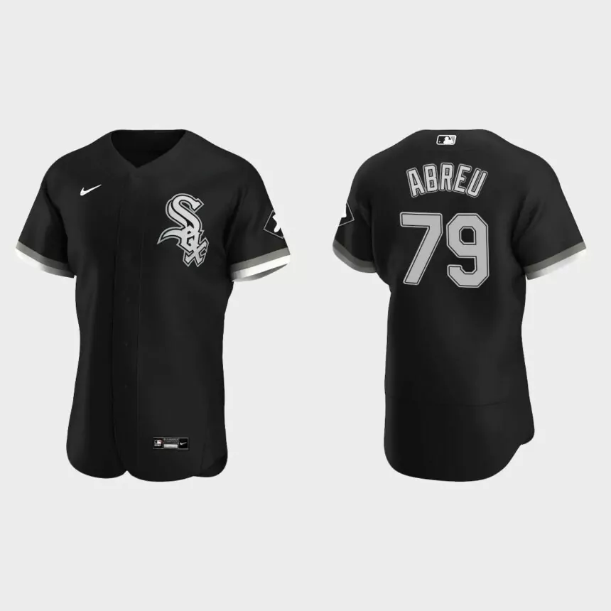 Men’s Chicago White Sox Jose Abreu 2020 Alternate Authentic Jersey – Black