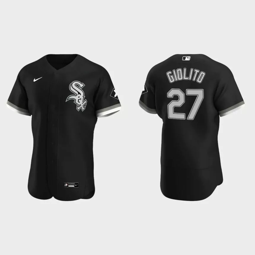 Men’s Chicago White Sox Lucas Giolito 2020 Alternate Authentic Jersey – Black