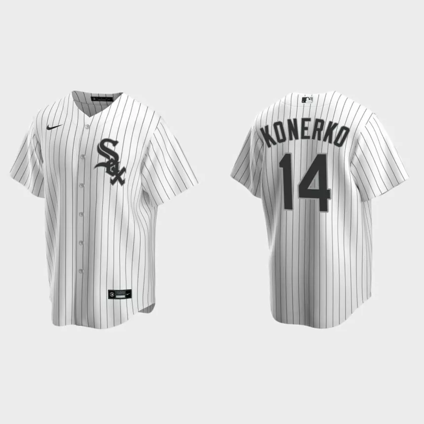 Men’s Chicago White Sox Paul Konerko White Replica Retired Player Jersey