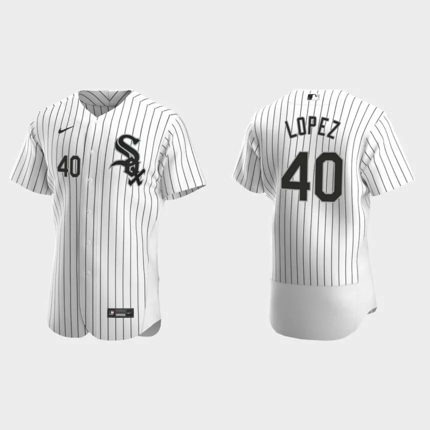 Men’s Chicago White Sox Reynaldo Lopez 2020 Home Authentic Jersey – White