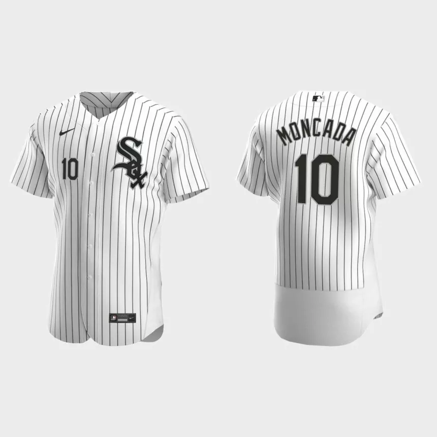 Men’s Chicago White Sox Yoan Moncada 2020 Home Authentic Jersey – White