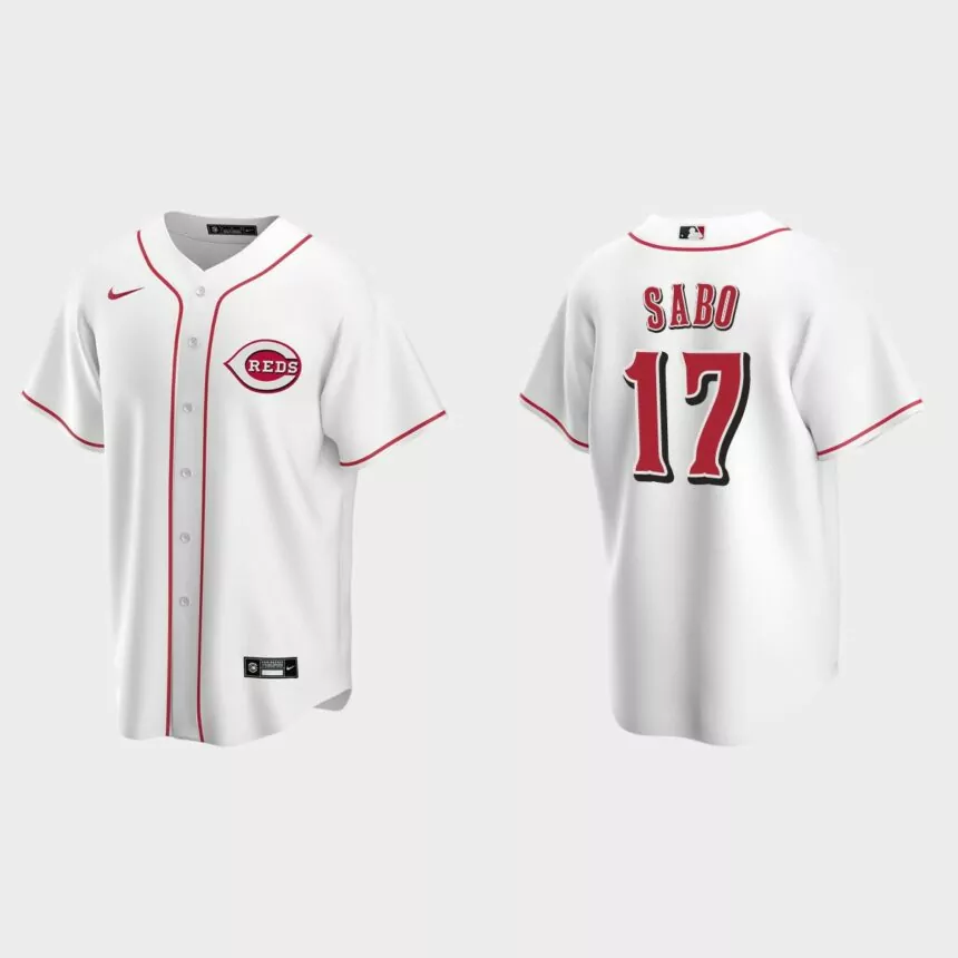 Men’s Cincinnati Reds Chris Sabo White Replica Retired Player Jersey