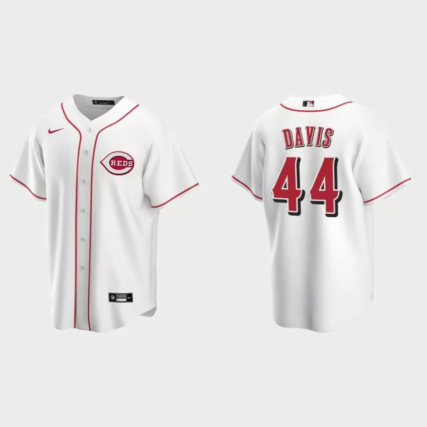 Men’s Cincinnati Reds Eric Davis White Replica Retired Player Jersey