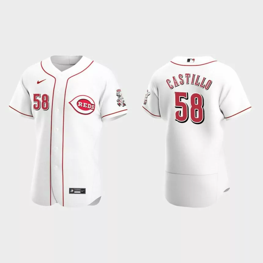 Men’s Cincinnati Reds Luis Castillo 2020 Home Authentic Jersey – White