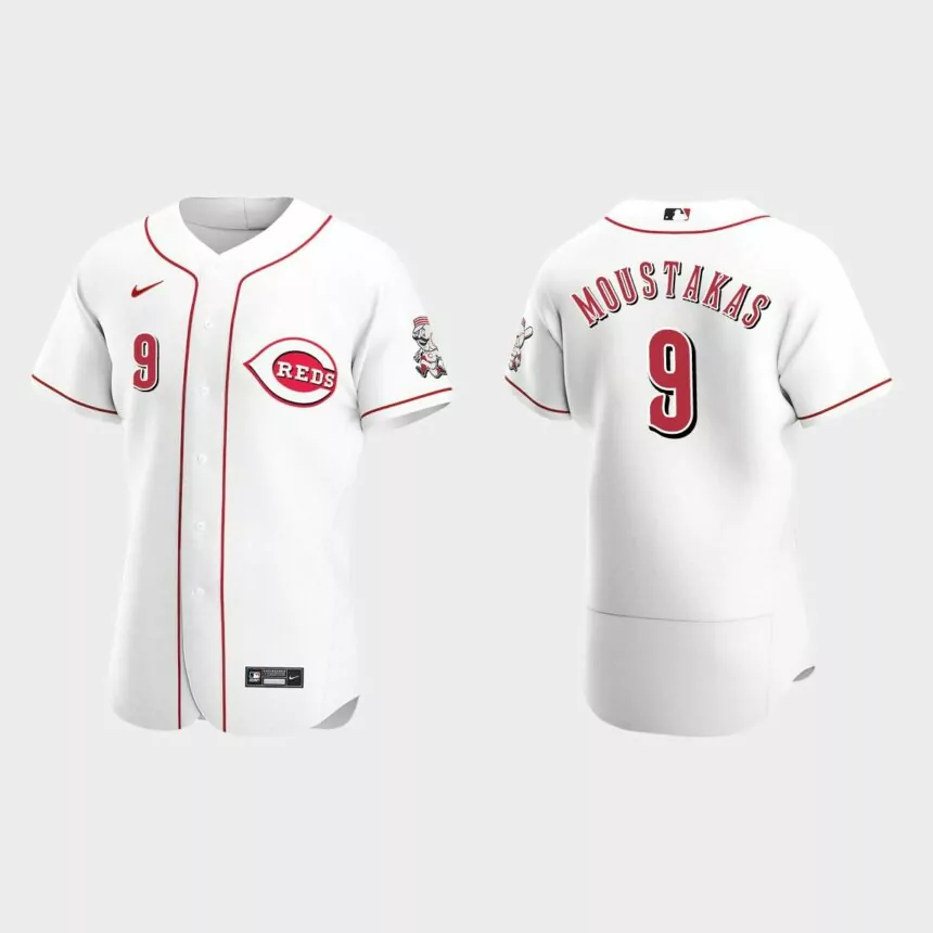 Men’s Cincinnati Reds Mike Moustakas 2020 Home Authentic Jersey – White