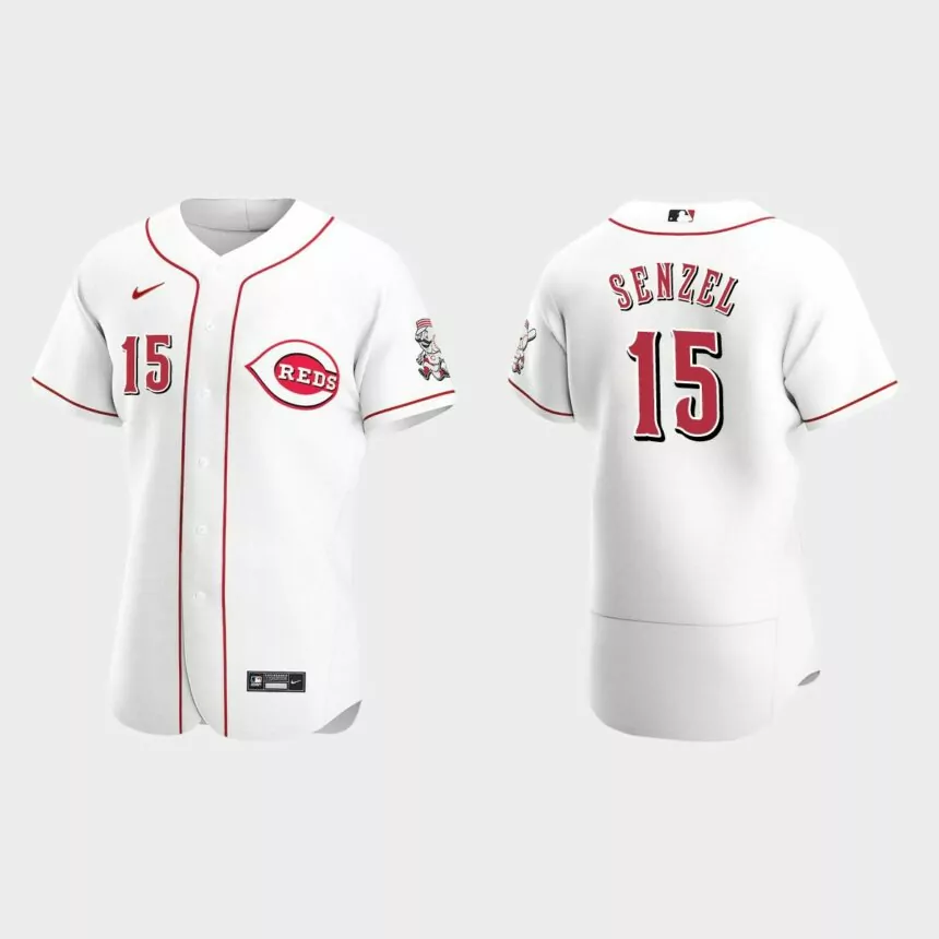 Men’s Cincinnati Reds Nick Senzel 2020 Home Authentic Jersey – White