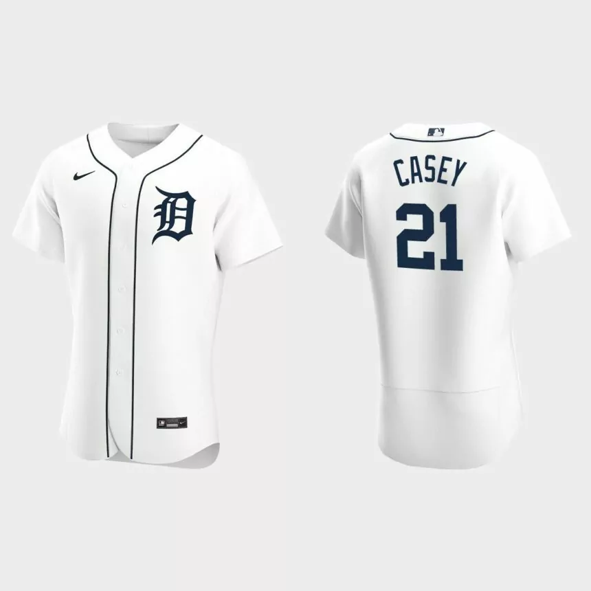 Men’s Cincinnati Reds Sean Casey White Authentic Retired Player Jersey