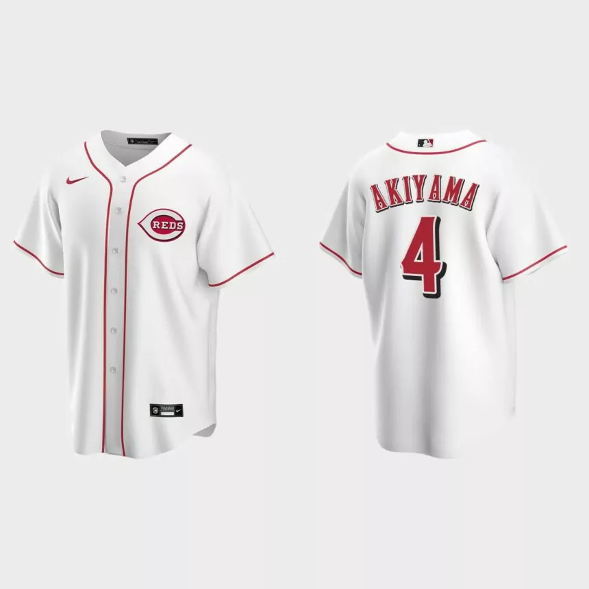 Men’s Cincinnati Reds Shogo Akiyama White Replica Home Jersey