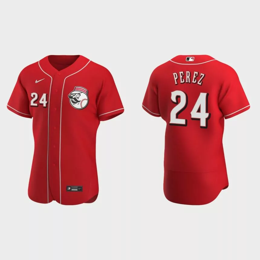 Men’s Cincinnati Reds Tony Perez 2020 Alternate Authentic Jersey – Scarlet