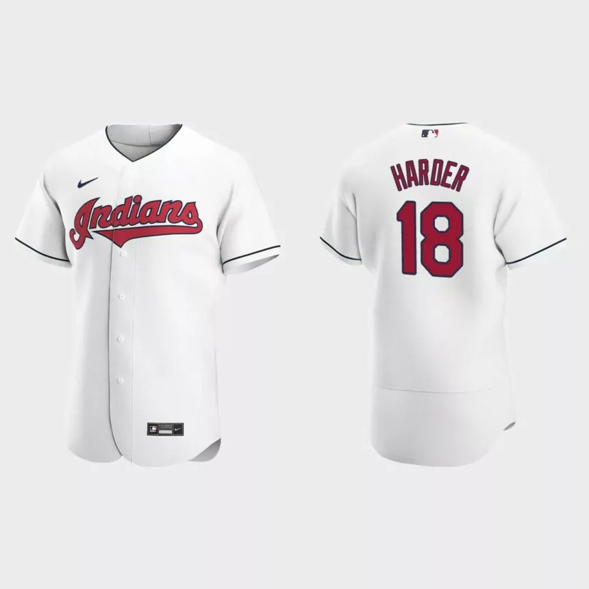 Men’s Cleveland Indians Mel Harder White Authentic Retired Player Jersey