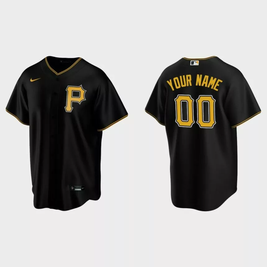 Men’s Colorado Rockies Black Replica Alternate Custom Jersey