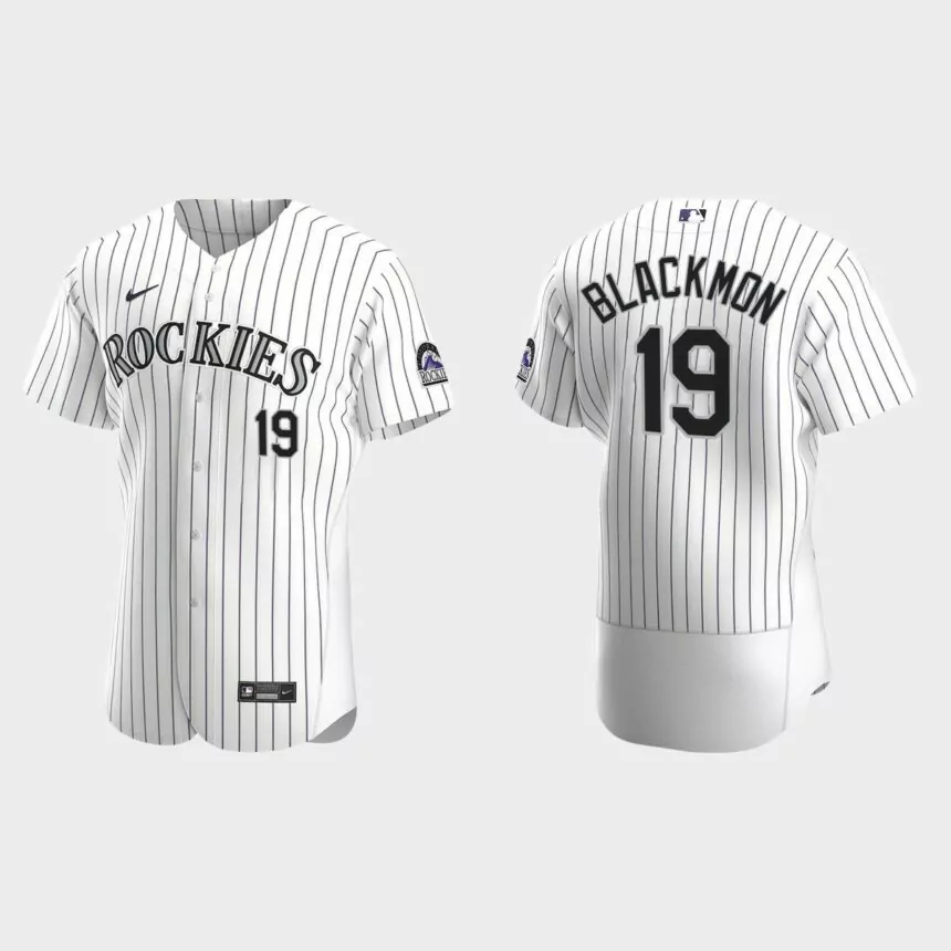Men’s Colorado Rockies Charlie Blackmon 2020 Home Authentic Jersey – White