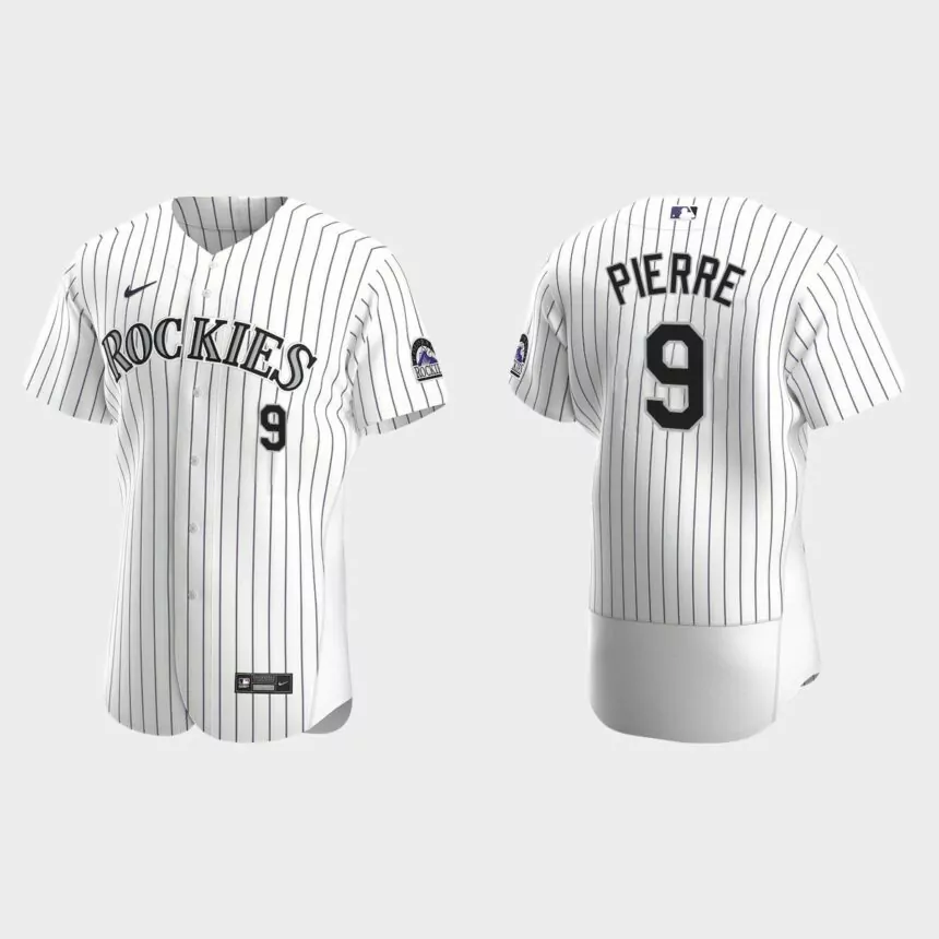 Men’s Colorado Rockies Juan Pierre White Purple Authentic Retired Player Jersey