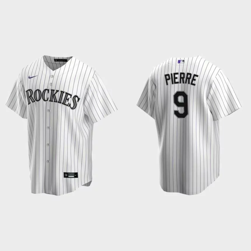 Men’s Colorado Rockies Juan Pierre White Replica Retired Player Jersey