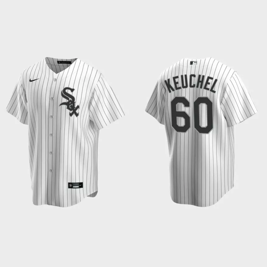 Men’s Dallas Keuchel Chicago White Sox Home Replica Jersey – White