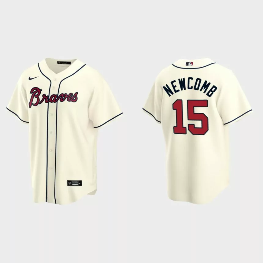 Men’s Dansby Swanson Atlanta Braves Alternate Replica Jersey – Cream