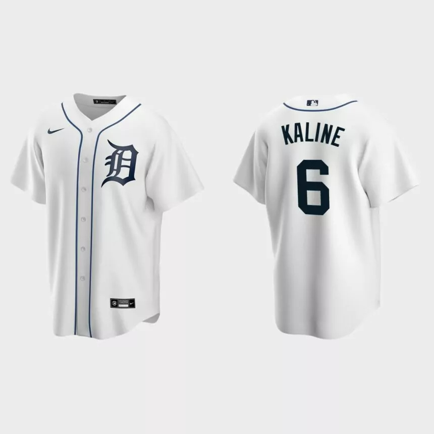 Men’s Detroit Tigers Al Kaline Home Replica Jersey – White.jpg
