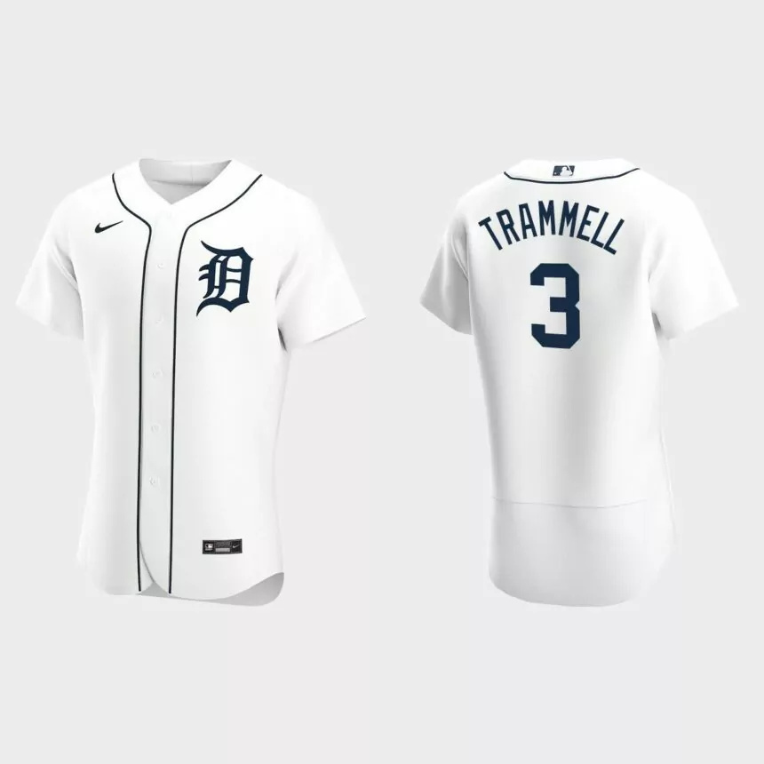 Men’s Detroit Tigers Alan Trammell 2020 Home Authentic Jersey – White.jpg