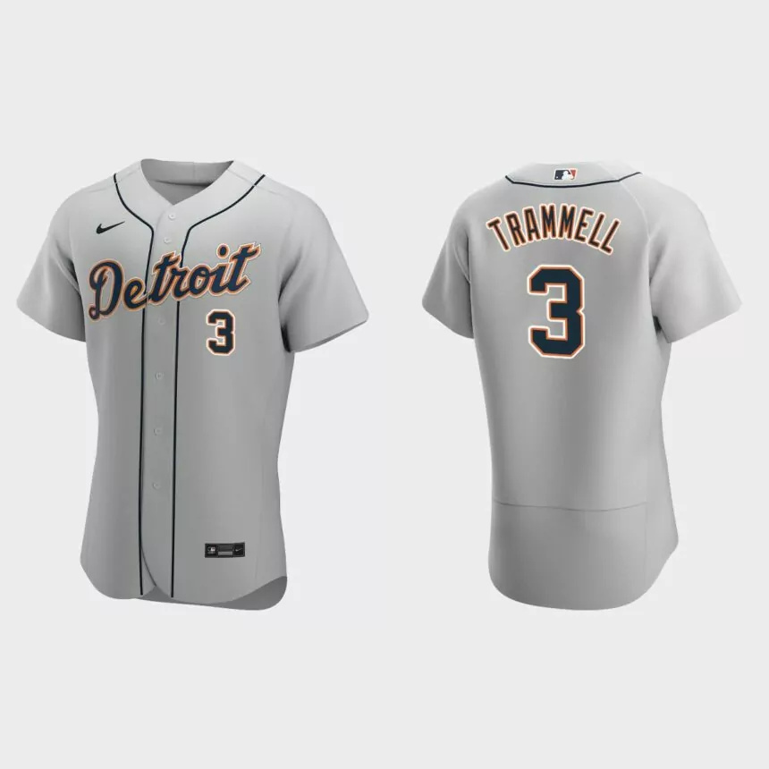 Men’s Detroit Tigers Alan Trammell 2020 Road Authentic Jersey – Gray.jpg