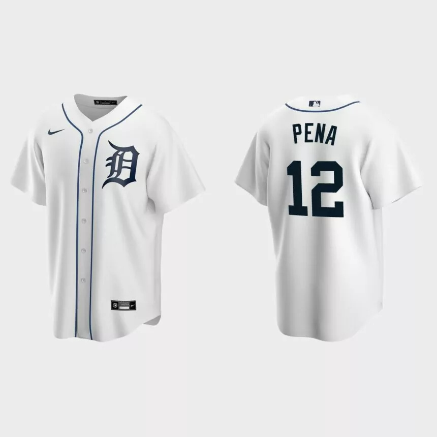 Men’s Detroit Tigers Carlos Pena White Replica Retired Player Jersey.jpg