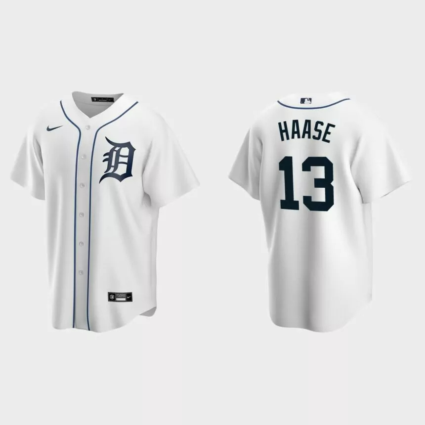 Men’s Detroit Tigers Eric Haase White Replica Home Jersey.jpg