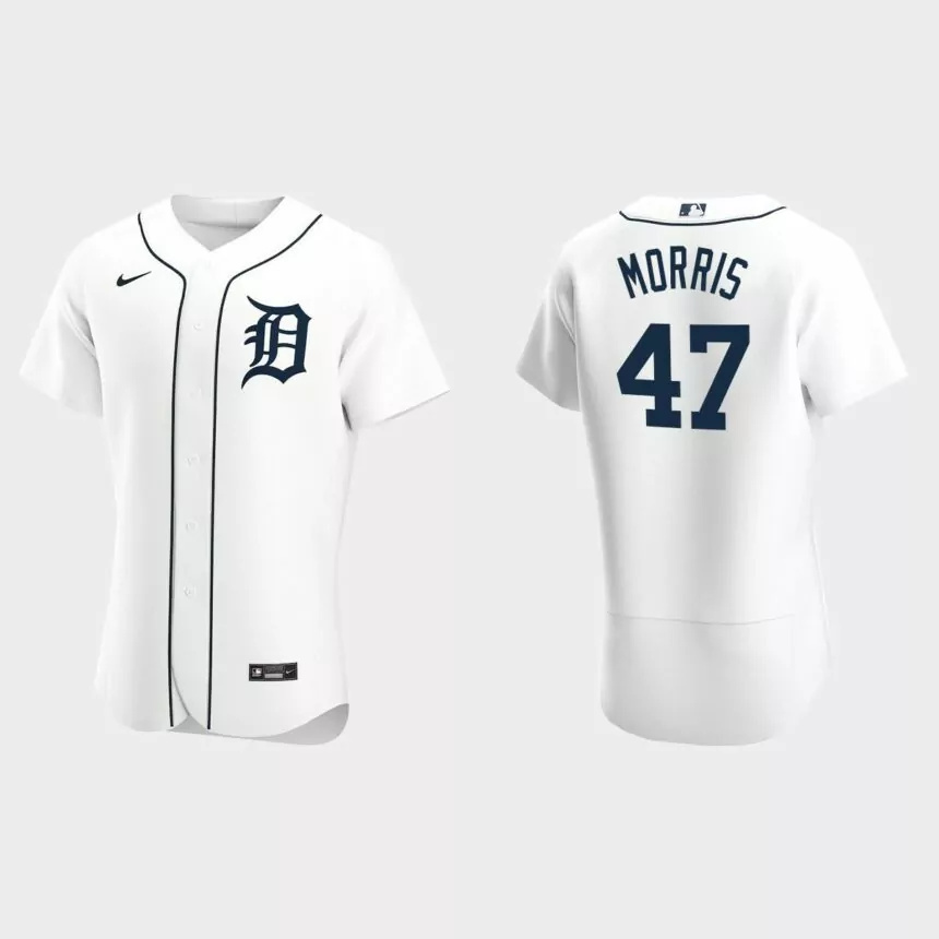 Men’s Detroit Tigers Jack Morris 2020 Home Authentic Jersey – White.jpg